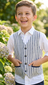 iDO Jungen Weste gestreift