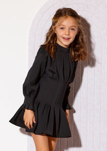 Mädchen Scuba-Kleid Schwarz – Abel & Lula